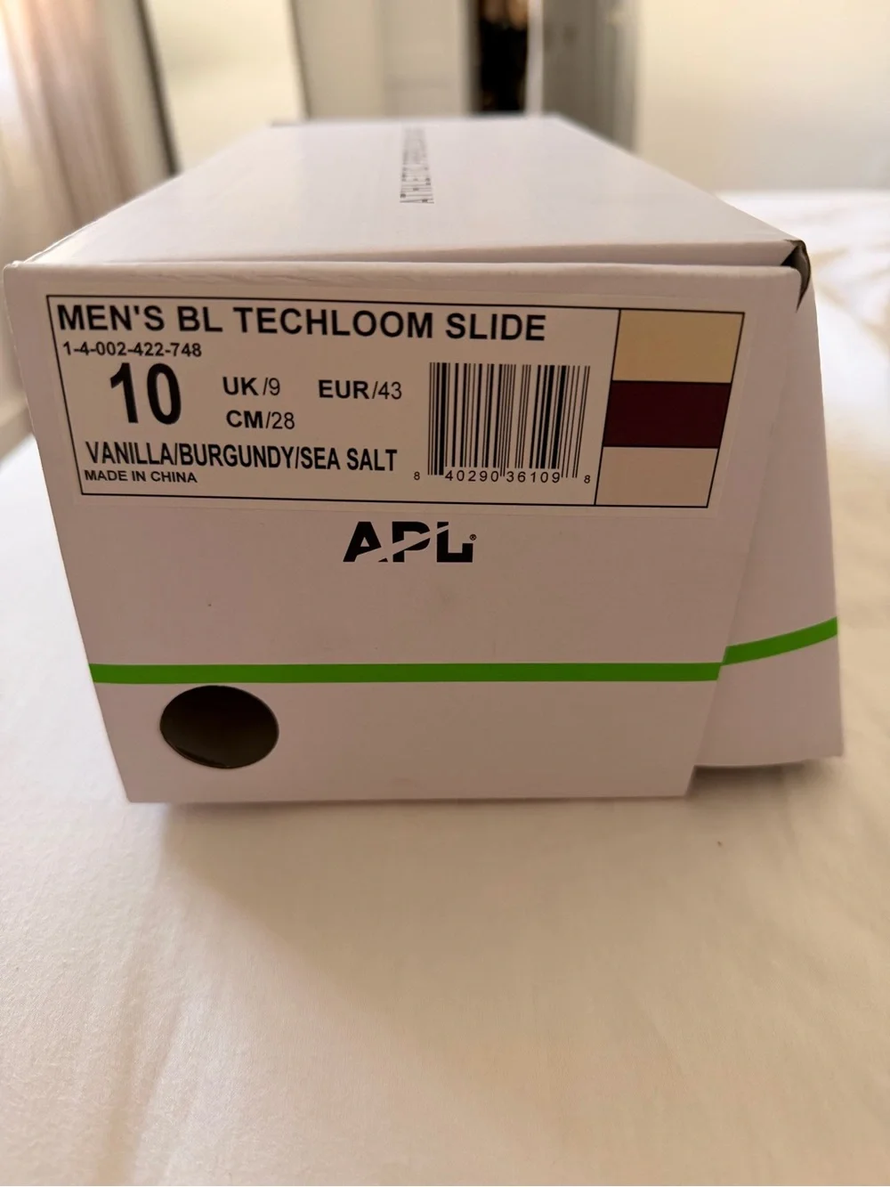 APL Men Burgundy and Cream Slide Sandals